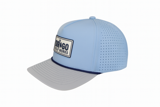 The Penobscot Bay - Dirigo Golf Works Performance Golf Hat (Light Blue / Gray)