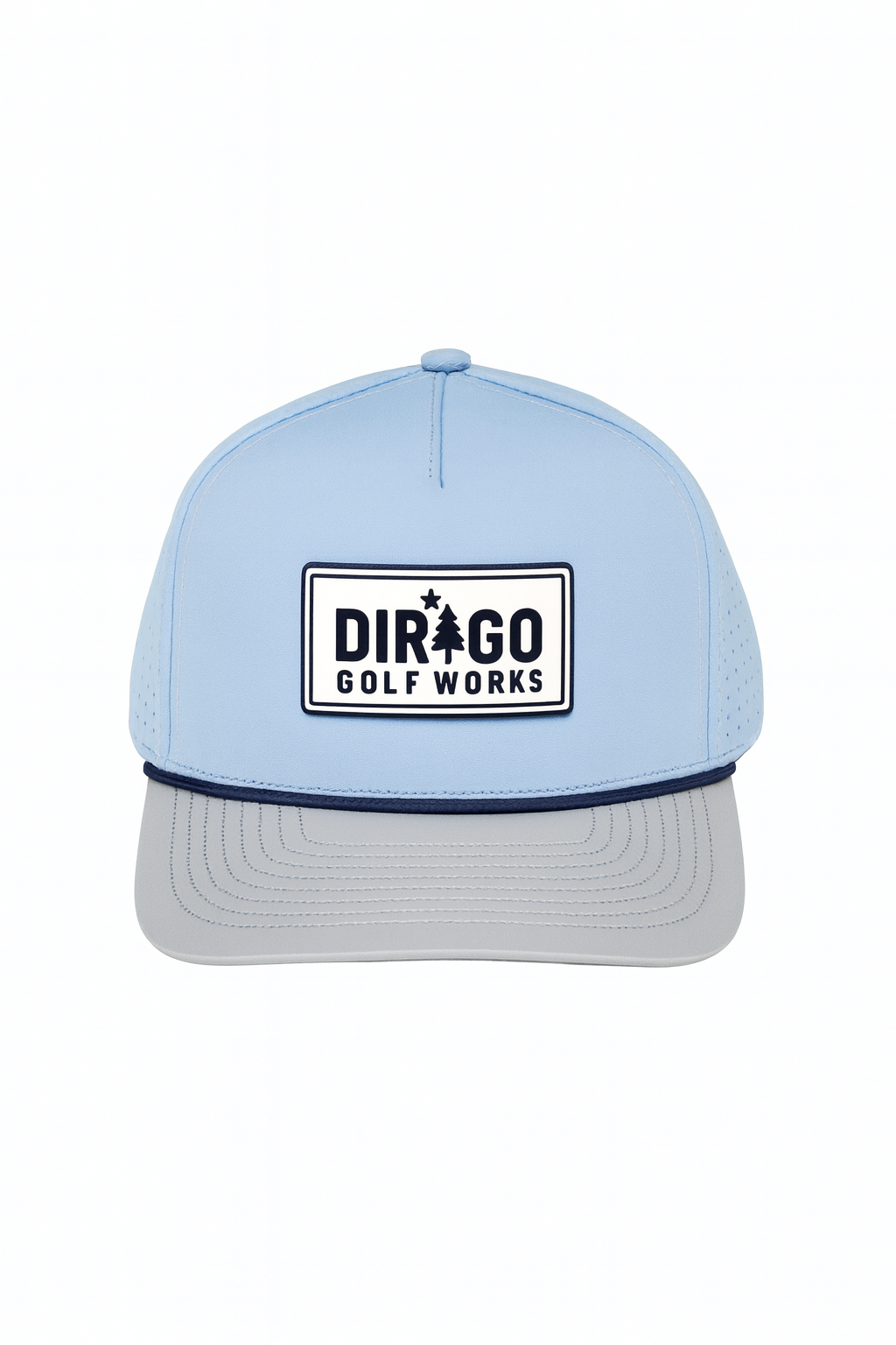 The Penobscot Bay - Dirigo Golf Works Performance Golf Hat (Light Blue / Gray)