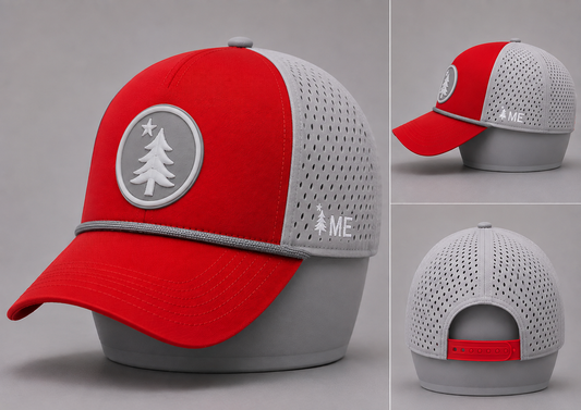 ME Buoy Series “The Ram” - Dirigo Golf Works Performance Cap (Red / Gray)