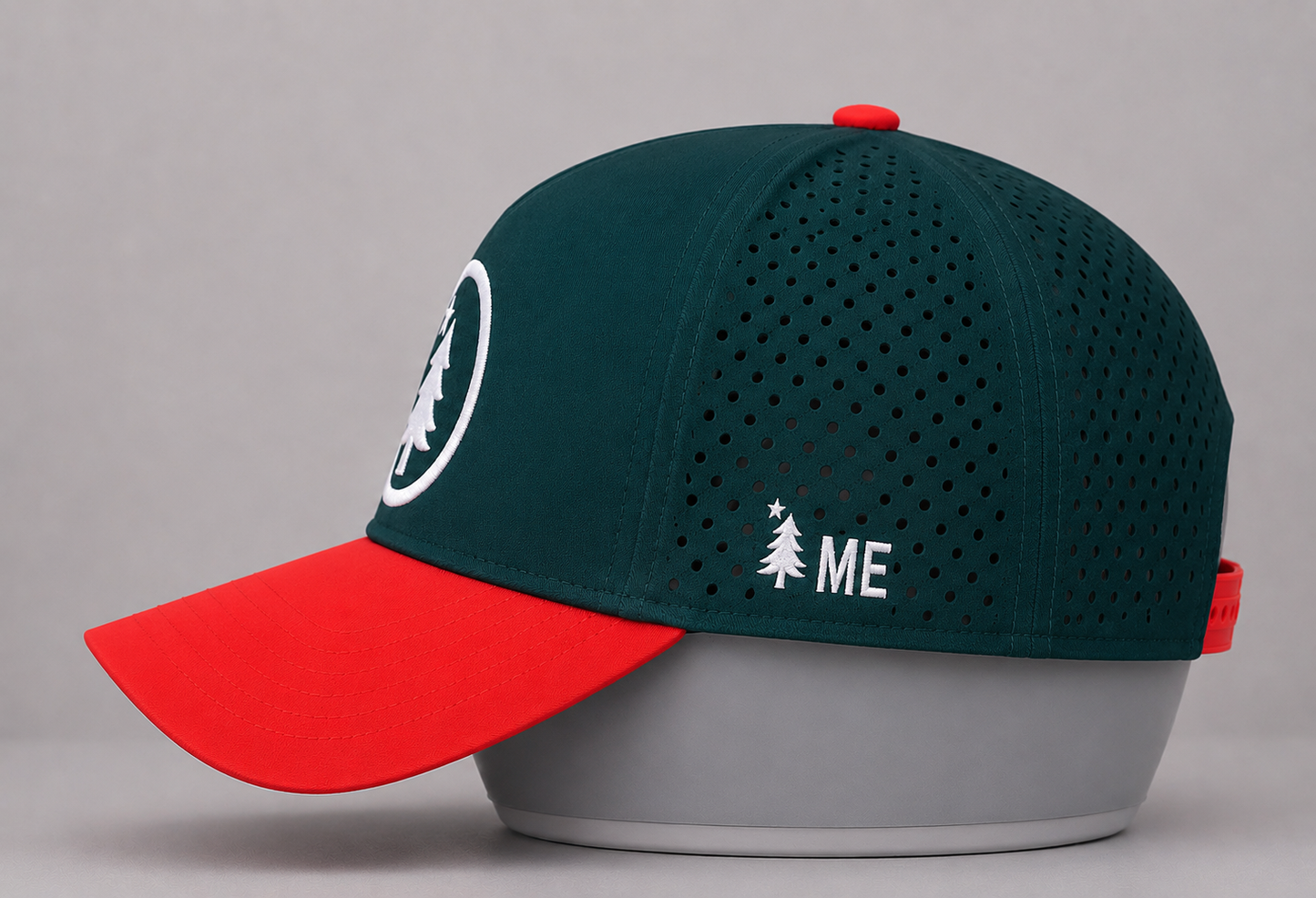ME Buoy Series “Lady Tess” - Dirigo Golf Works Performance Cap (Forest / Coral)