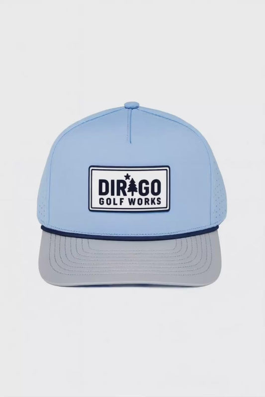 The Penobscot Bay - Dirigo Golf Works Performance Golf Hat (Light Blue / Gray)